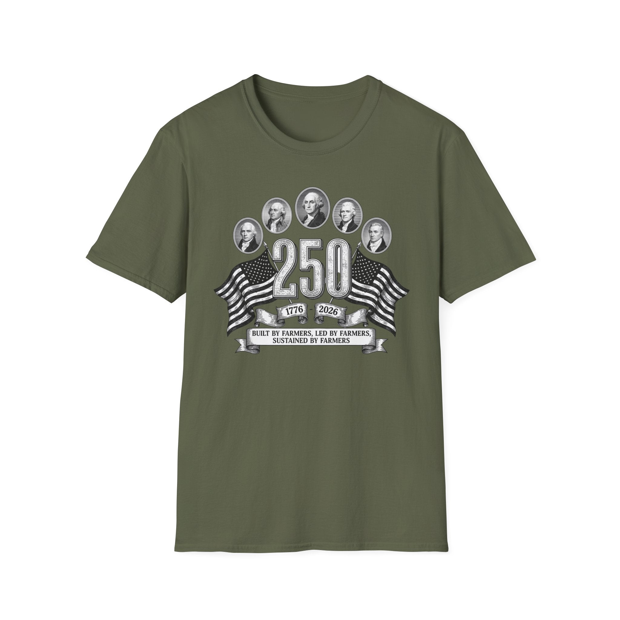 America 250 Built By Farmers Softstyle T-Shirt