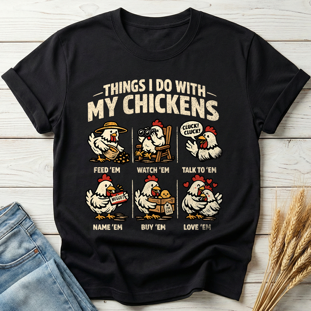 Things I Do With My Chickens Time Classic Tee