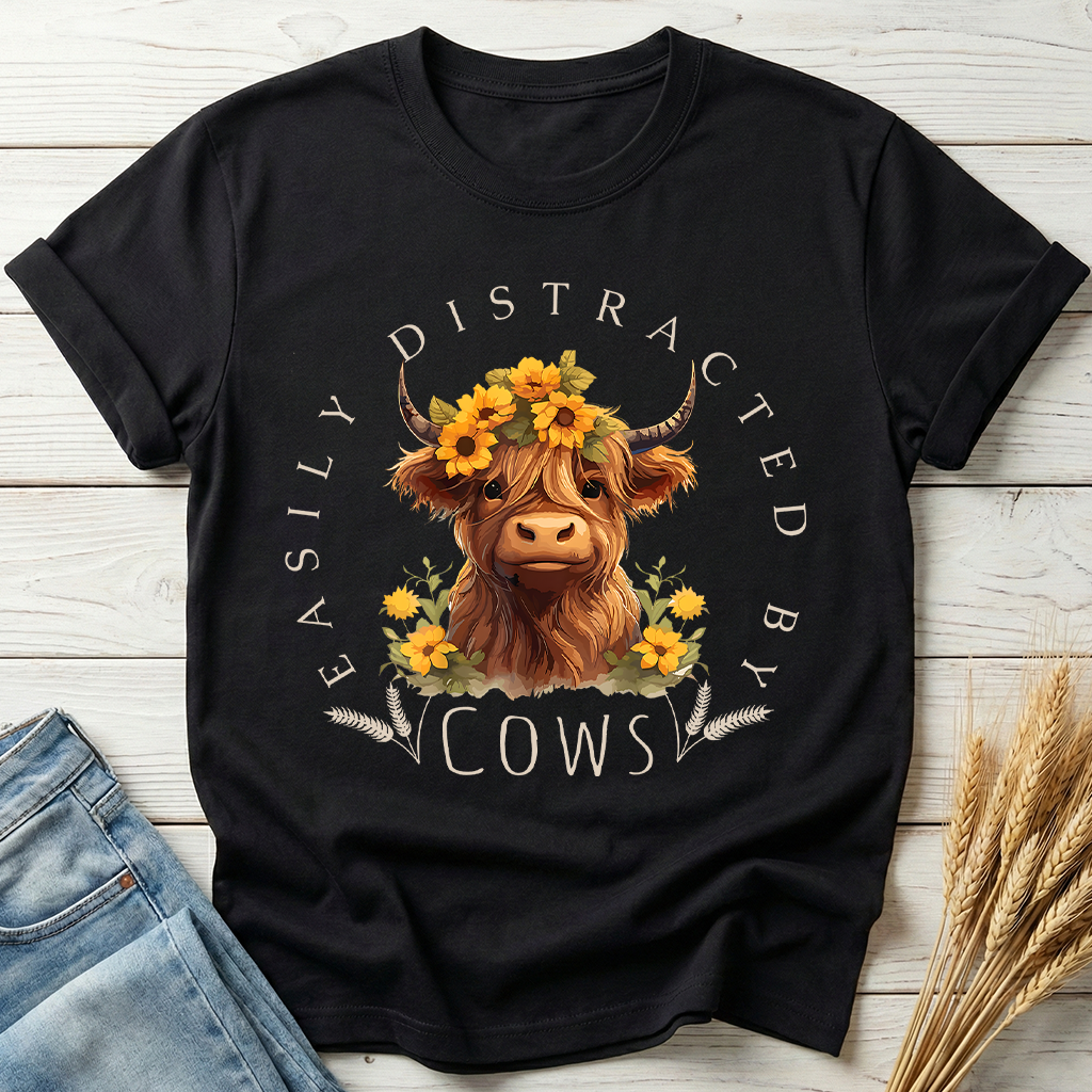 Easily Distracted By Cows Classic Tee