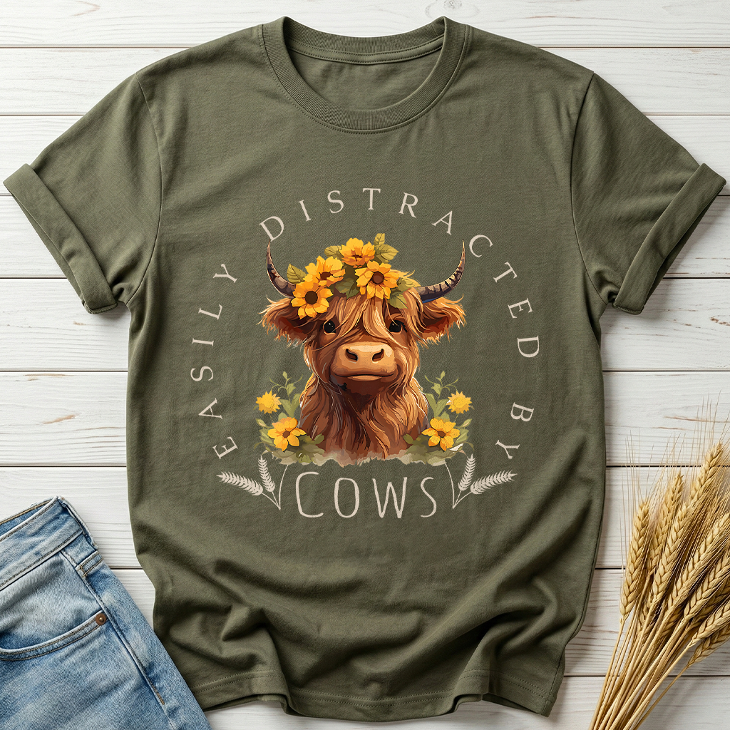 Easily Distracted By Cows Classic Tee