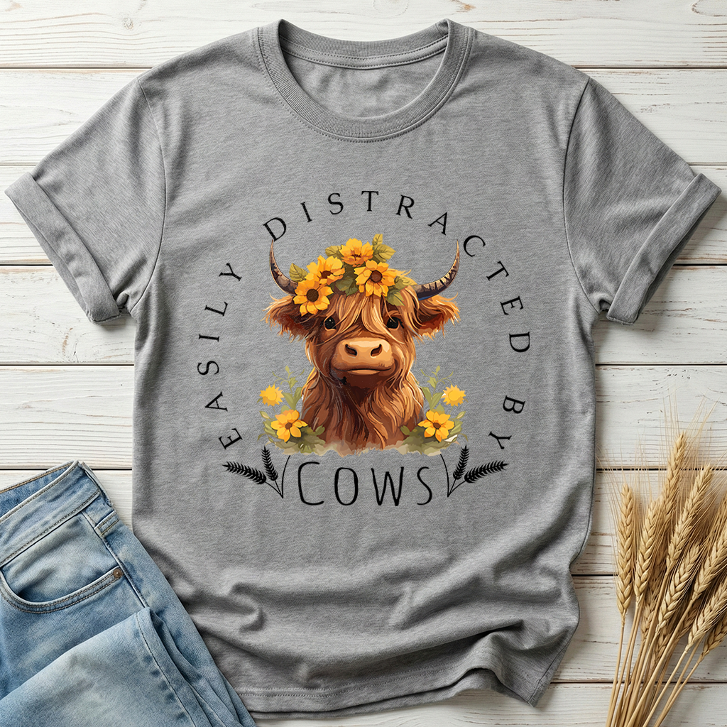 Easily Distracted By Cows Classic Tee