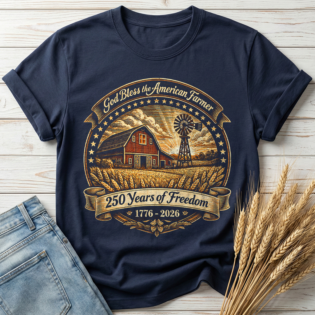 America250 God Bless The American Farmer Classic Tee