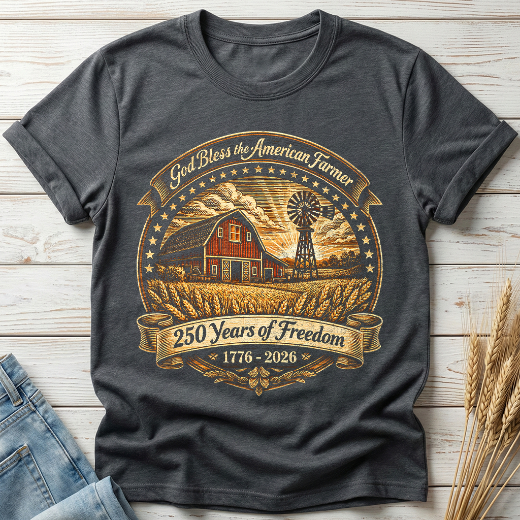 America250 God Bless The American Farmer Classic Tee